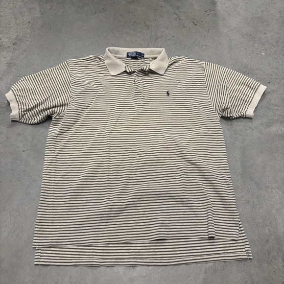 Polo Ralph Lauren‎ Men's Polo Shirt Short Sleeve Green Beige Size XL Preppy - Picture 1 of 6